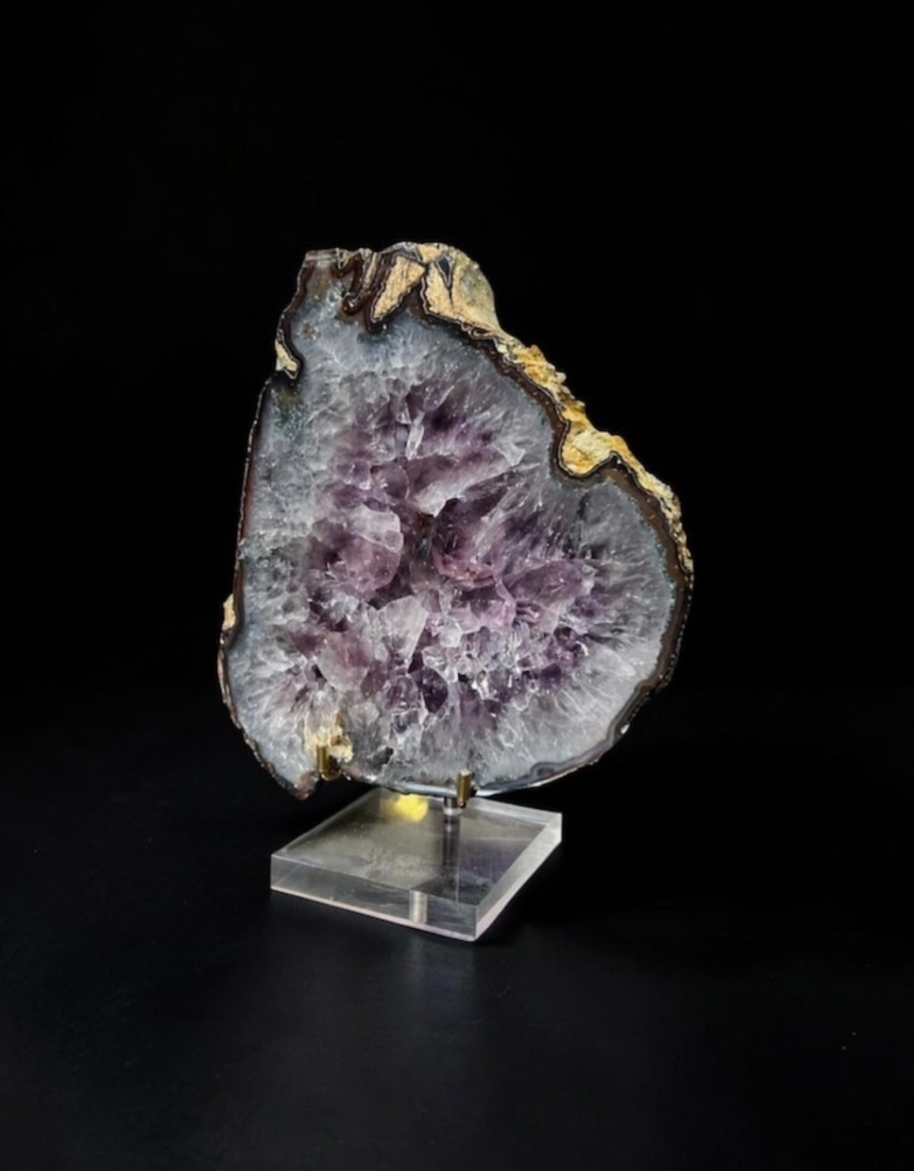 Amethyst Polished Slice with Stand