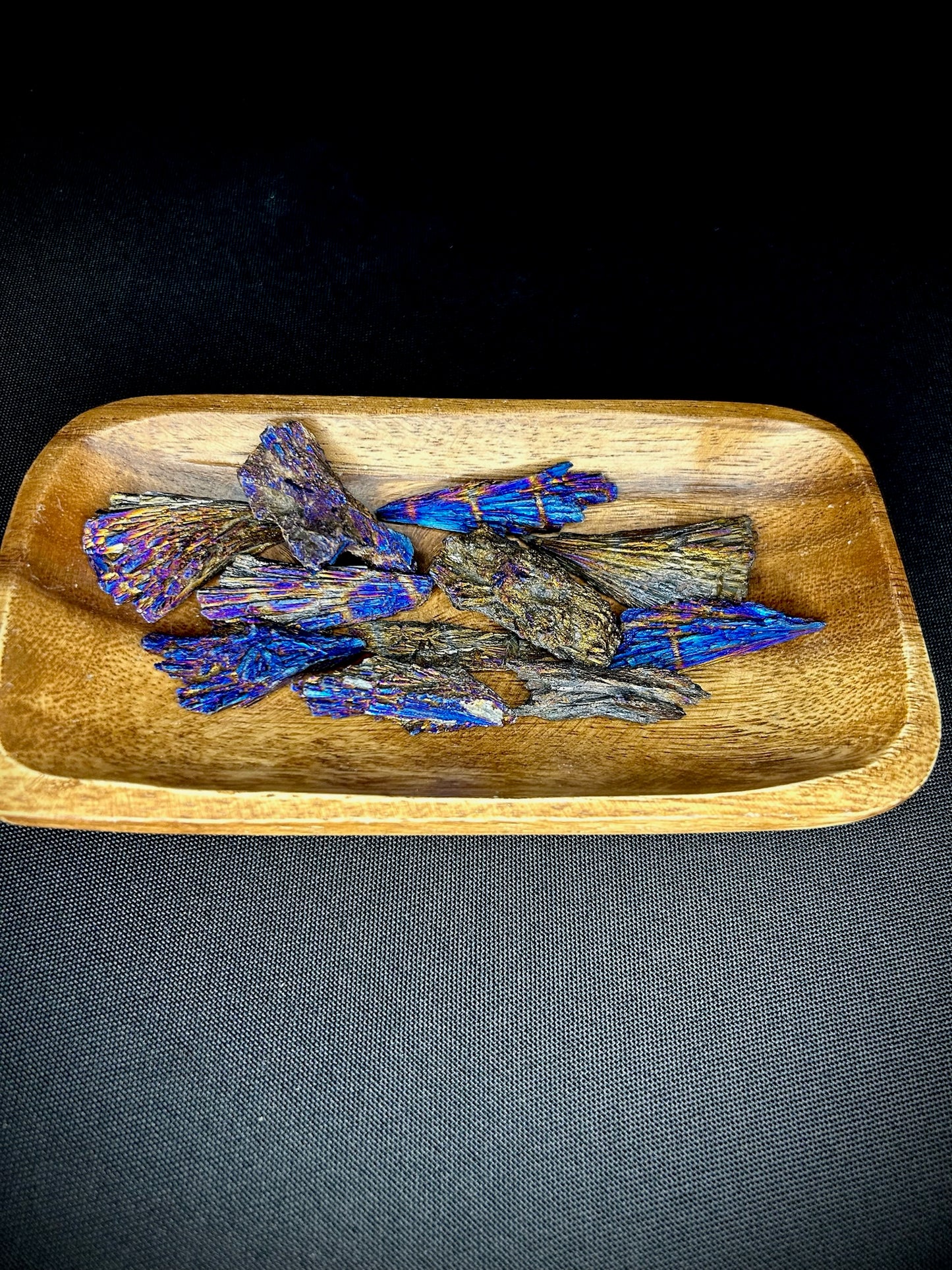 Aura Coated Black Kyanite Raw