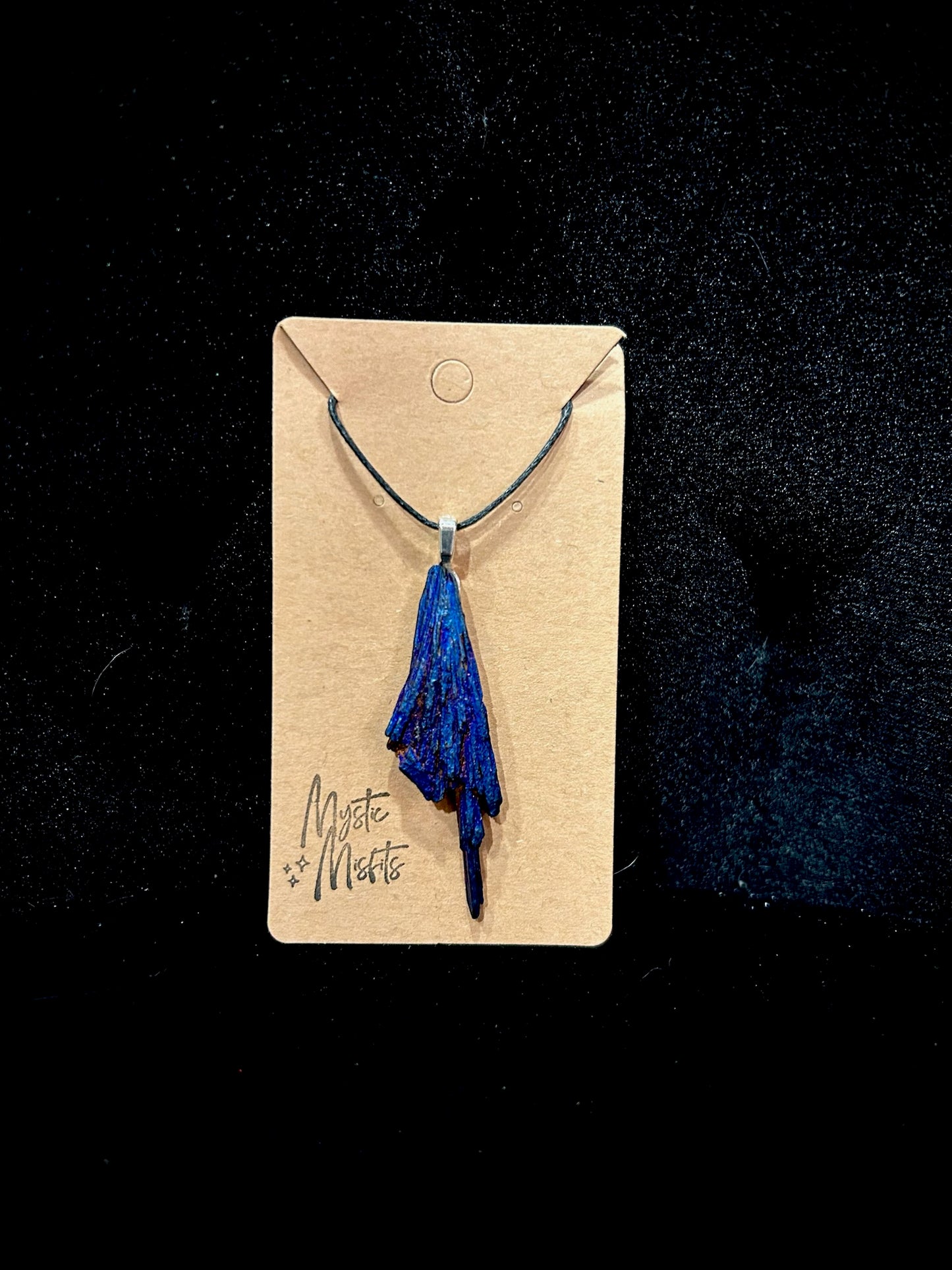 Aura Coated Black Kyanite Pendants