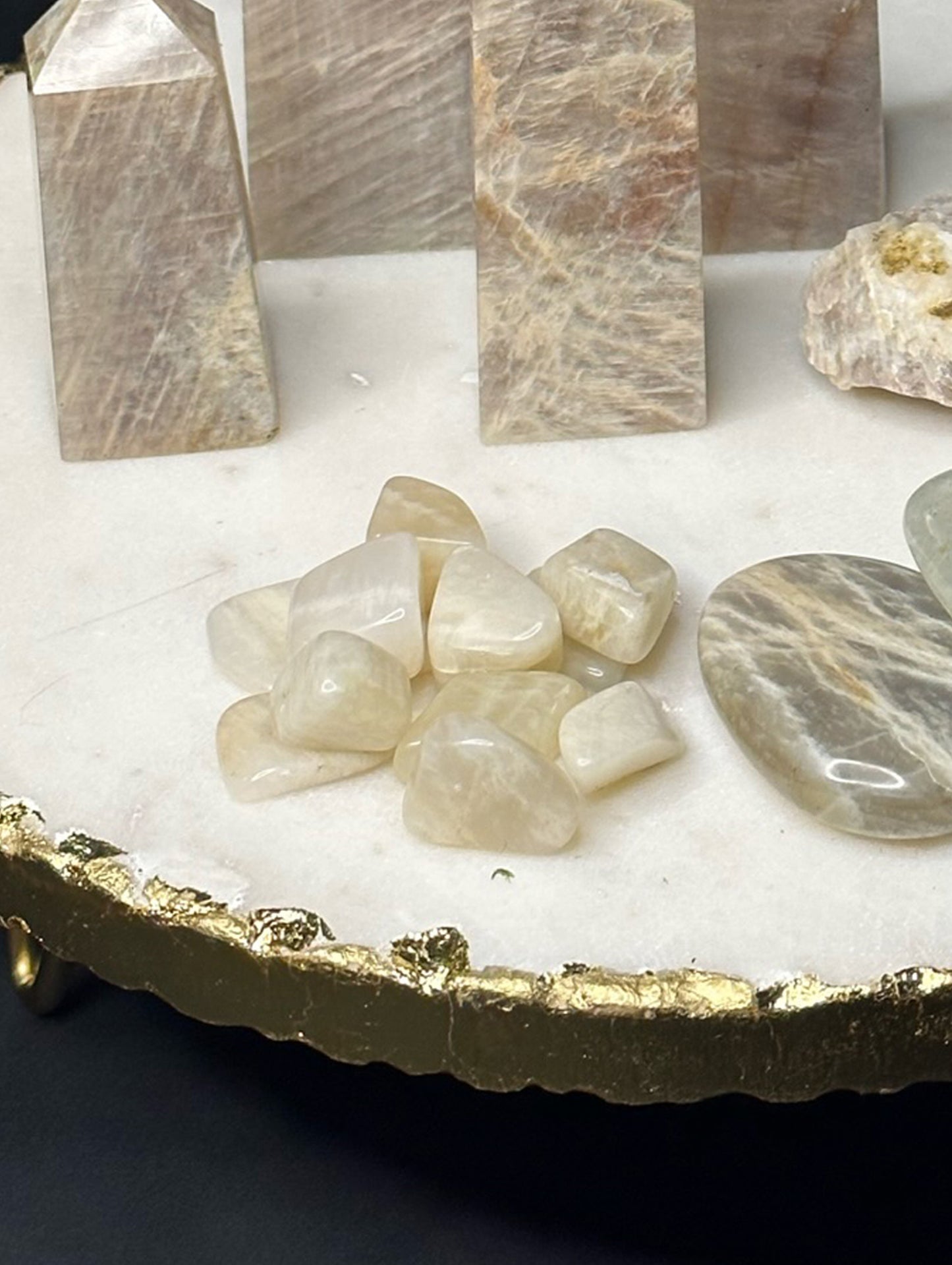 Blue Moonstone Tumbles