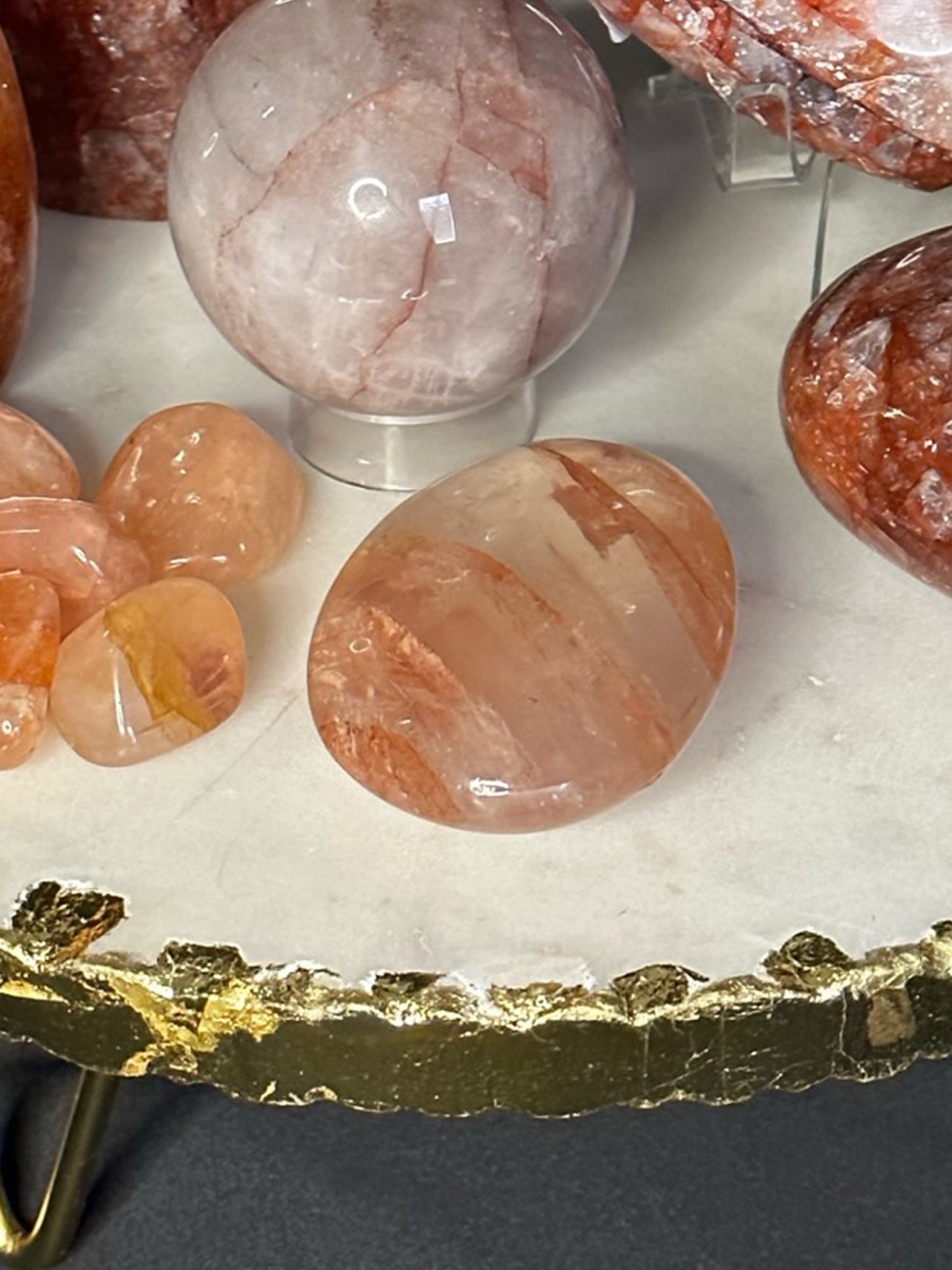 Fire Quartz Palmstones