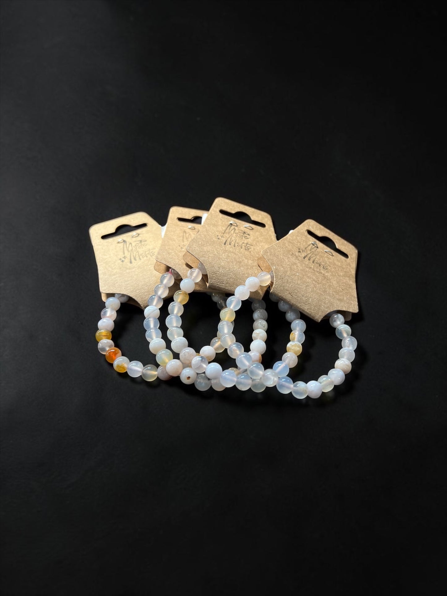 Flower Agate Bead Bracelets