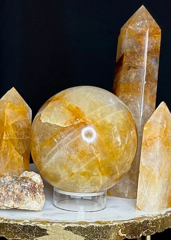Golden Healer Quartz Spheres