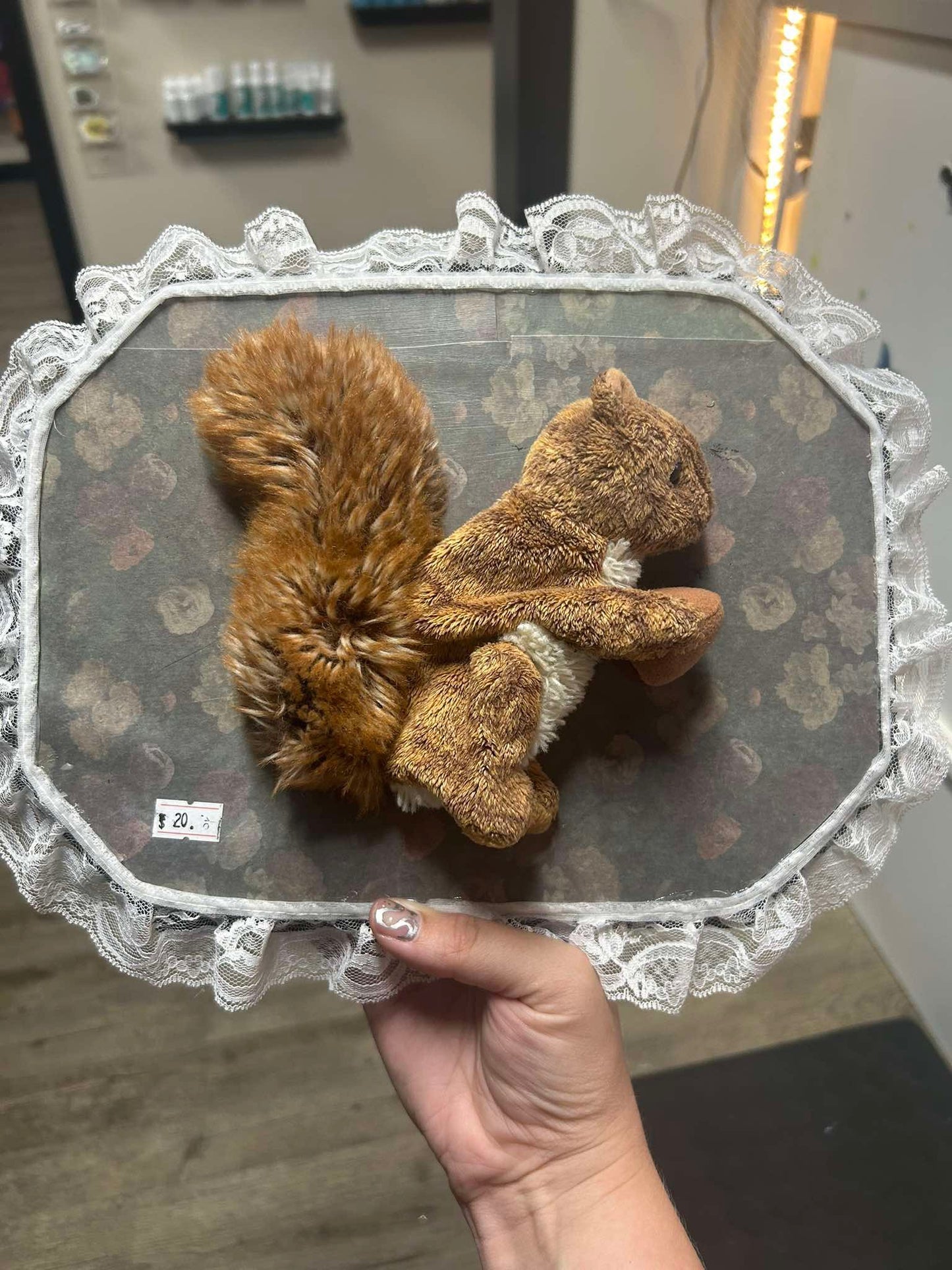 Taxidermy Squirrel Plushie