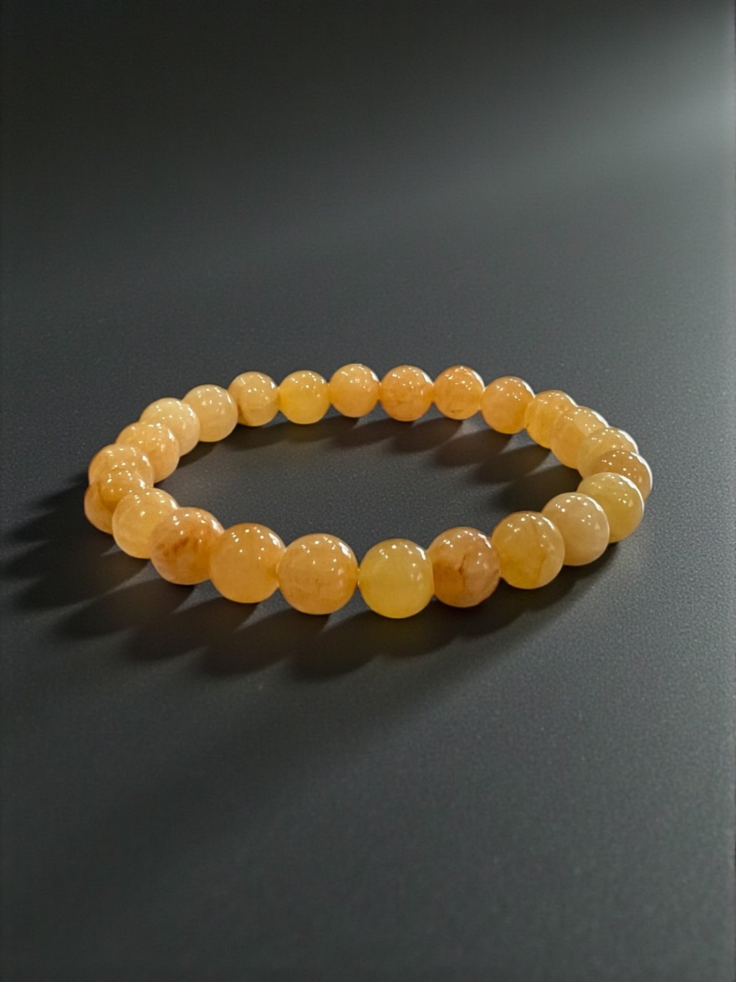Orange Calcite Bead Bracelets