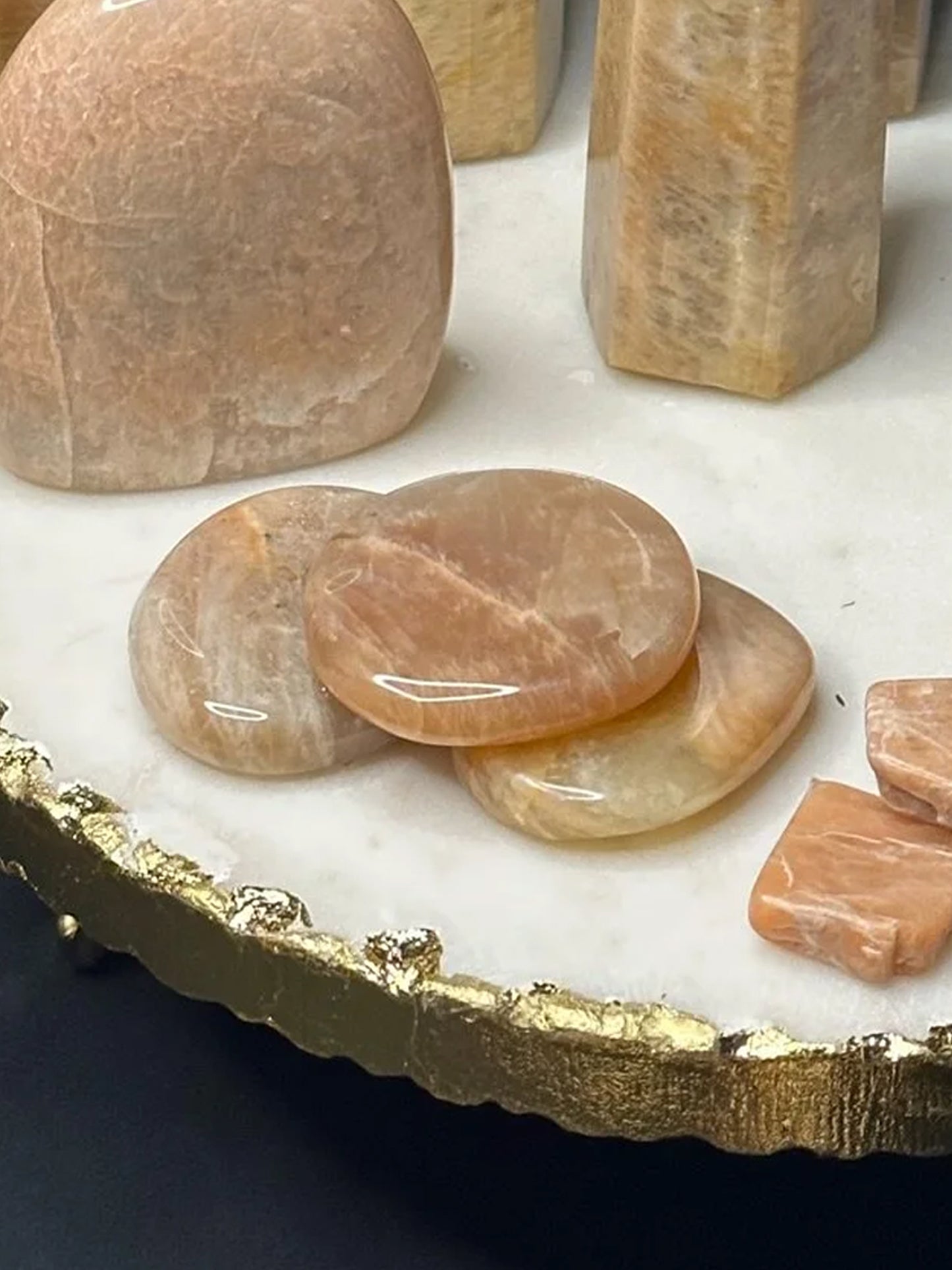 Peach Moonstone Palmstones