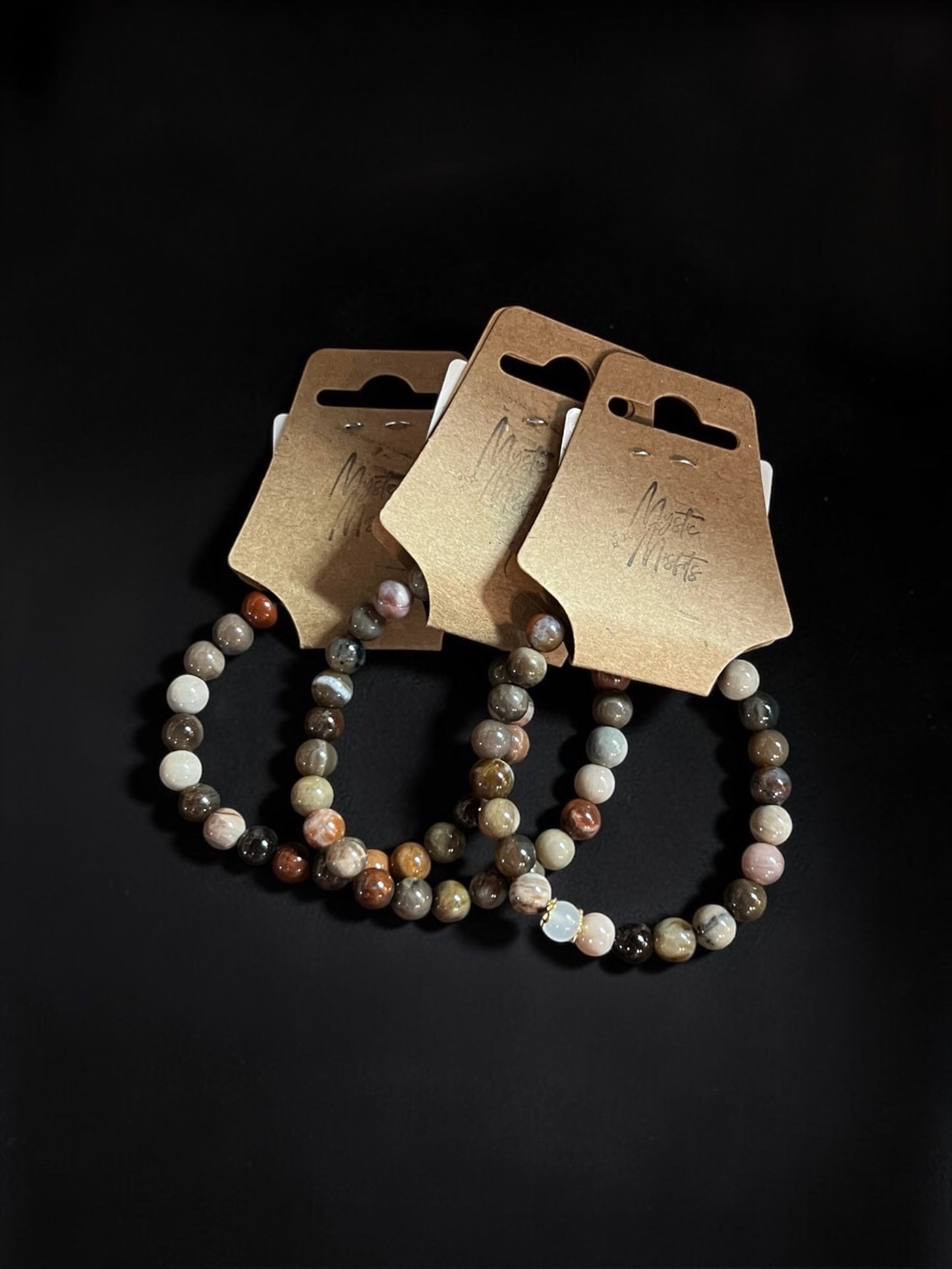 Petrified Wood Bead Bracelets
