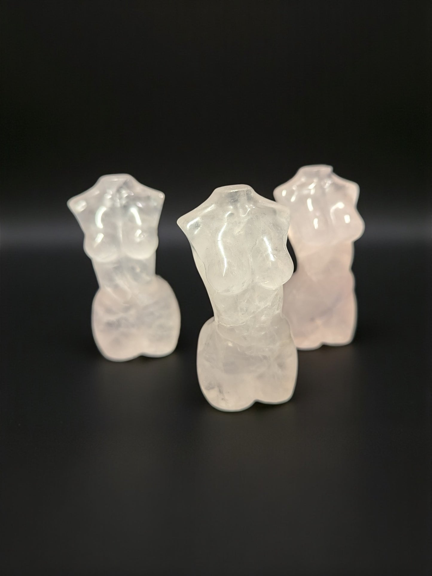 Rose Quartz Carved Women's Torso