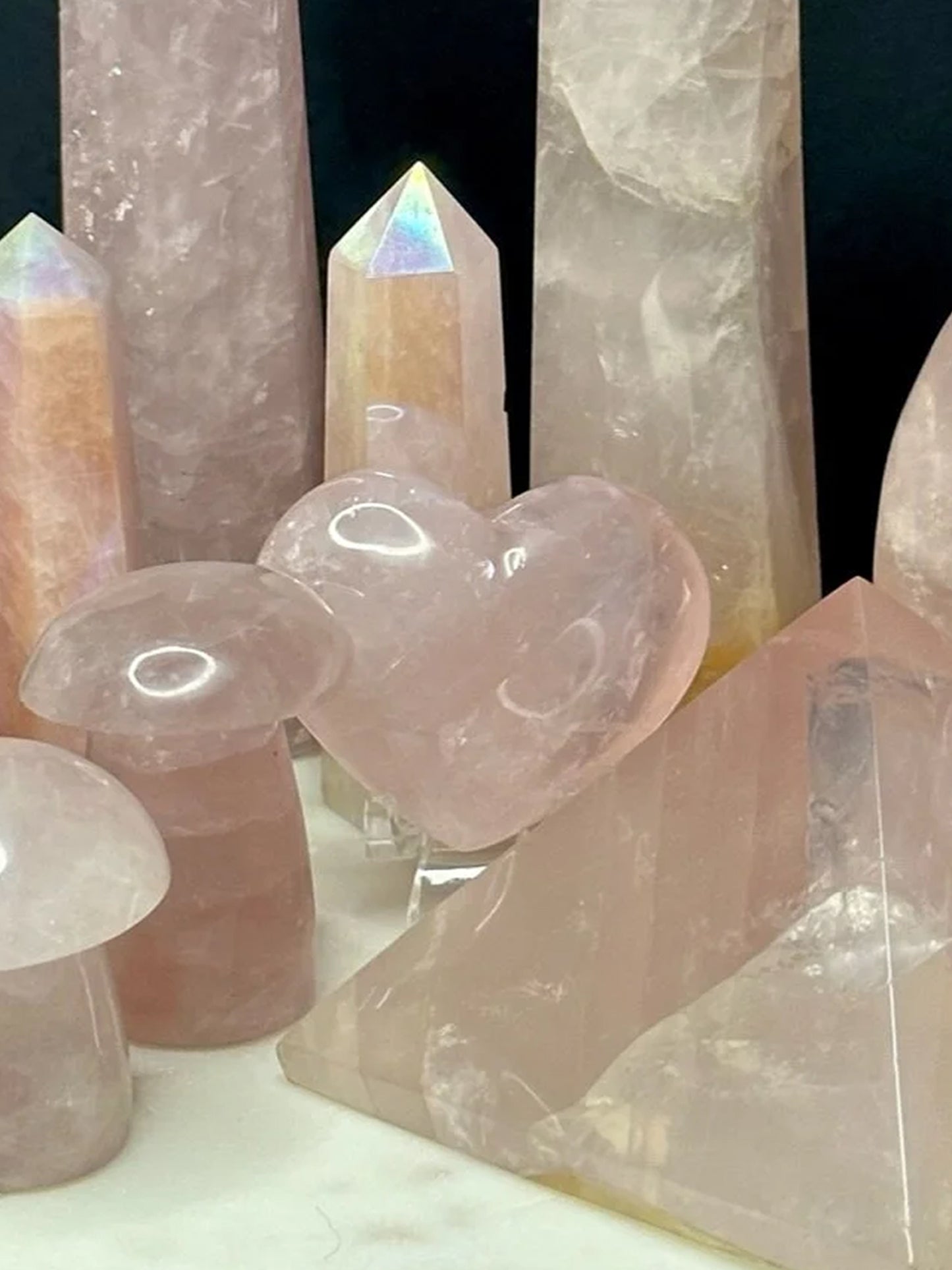 Rose Quartz Hearts