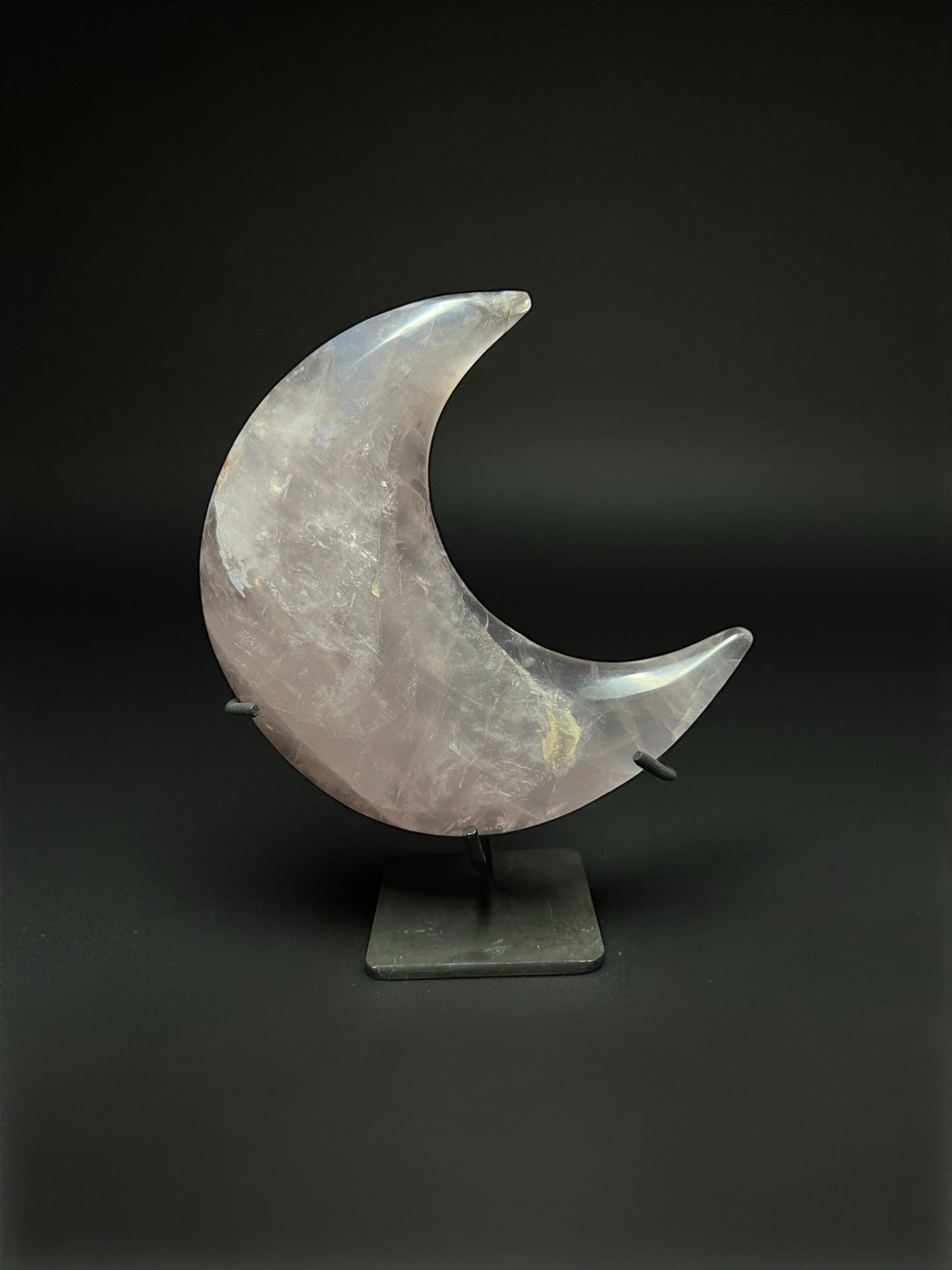 Rose Quartz Moons with Stands