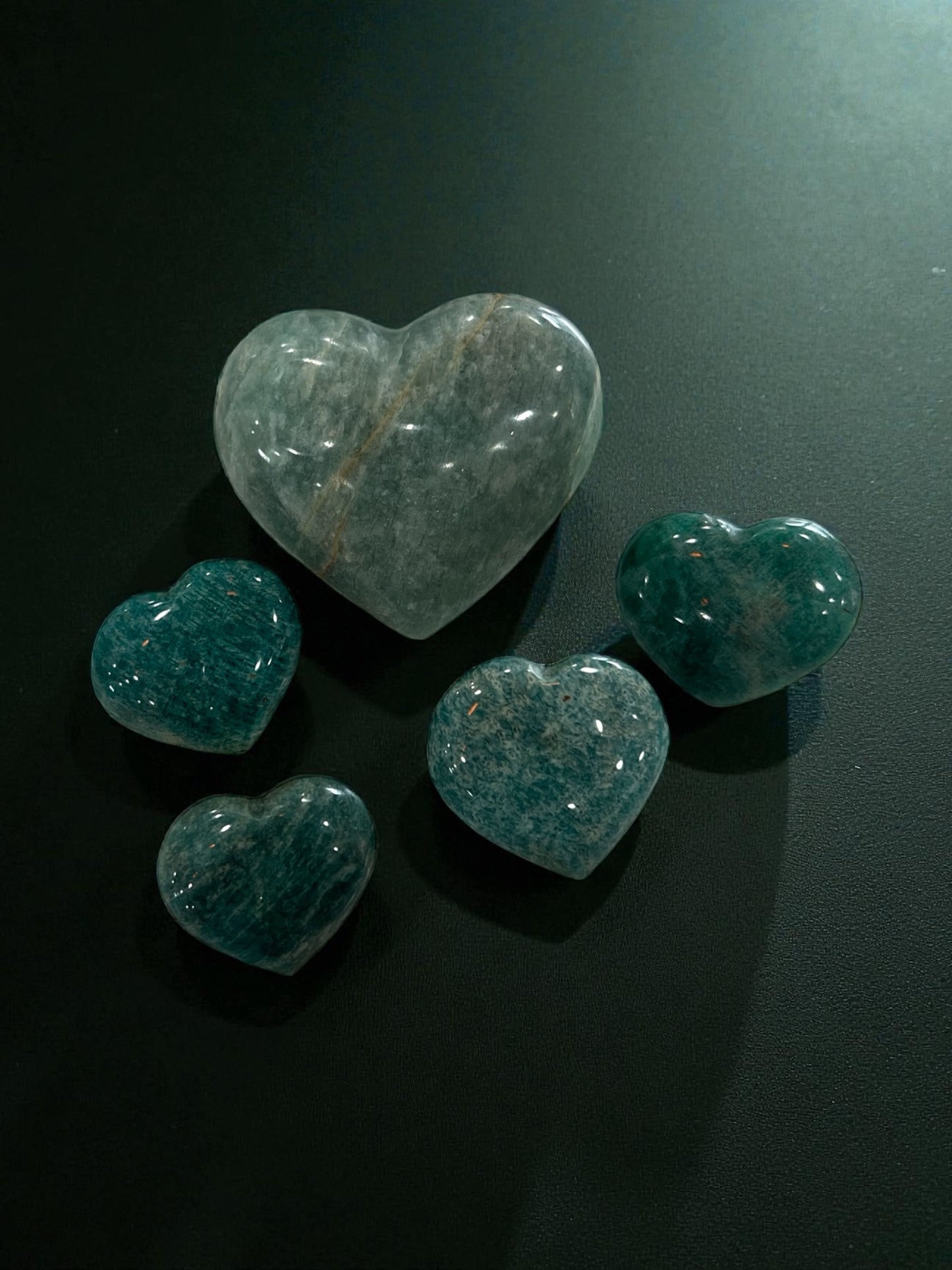 Amazonite Hearts