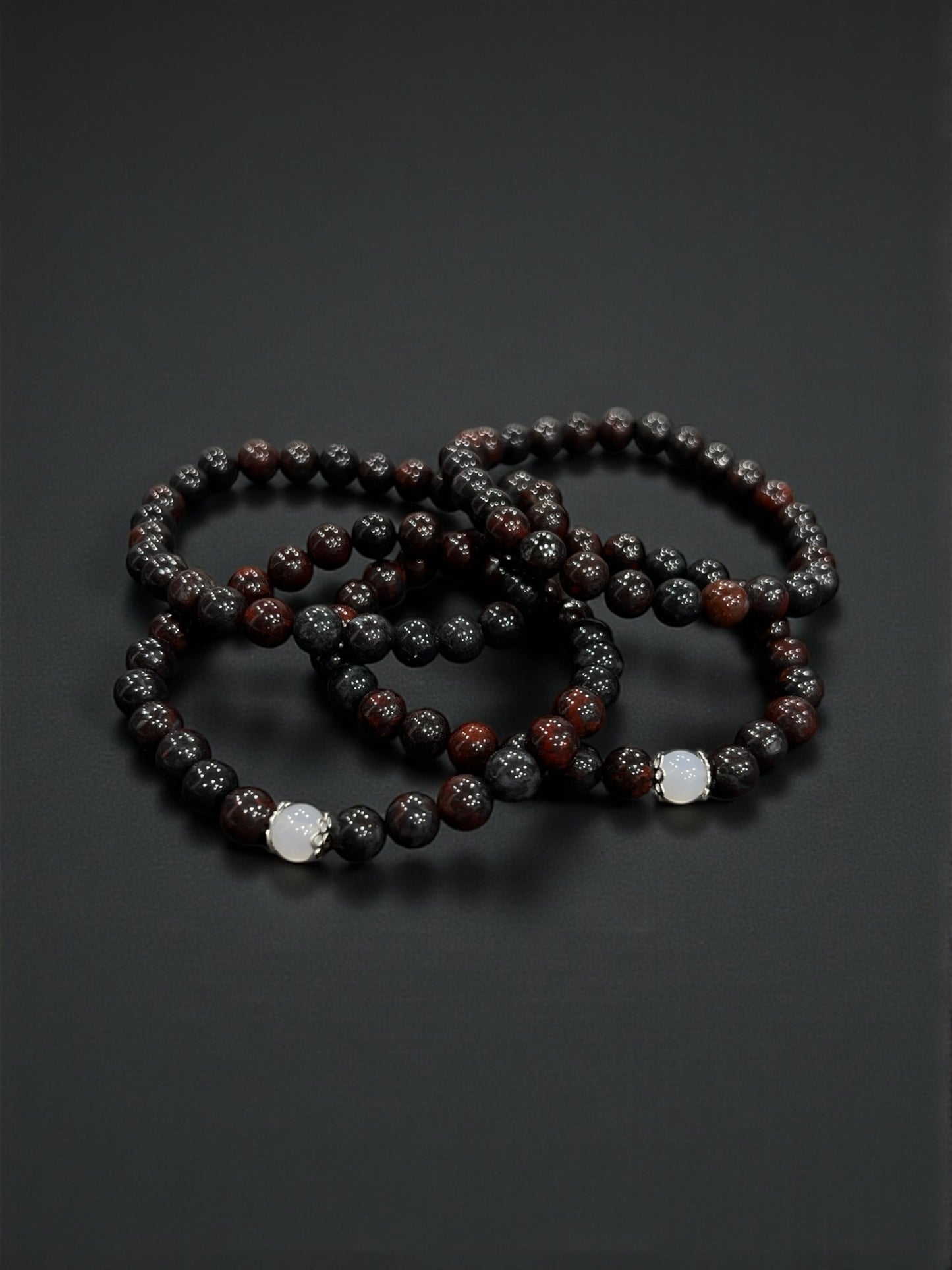 Black Bloodstone Bead Bracelets