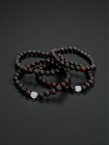 Black Bloodstone Bead Bracelets