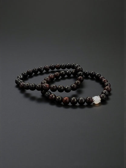 Black Bloodstone Bead Bracelets