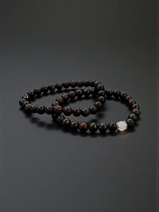 Black Bloodstone Bead Bracelets