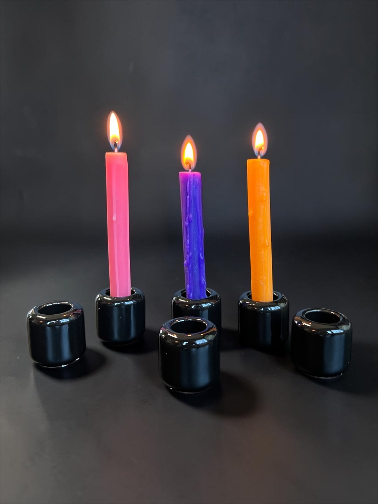 Black Chime Candle Holders (Mini Size)