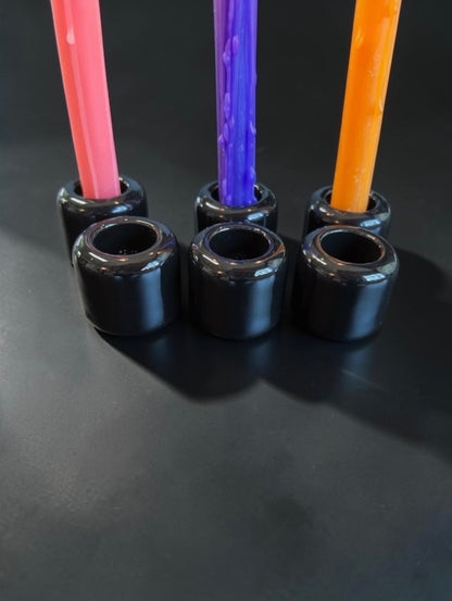 Black Chime Candle Holders (Mini Size)