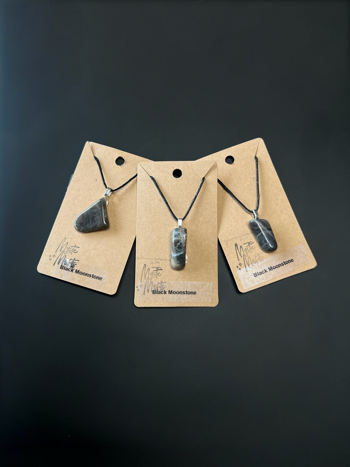 Black Moonstone Pendants