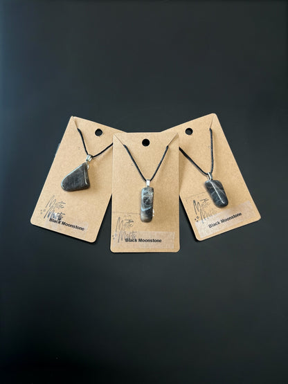 Black Moonstone Pendants