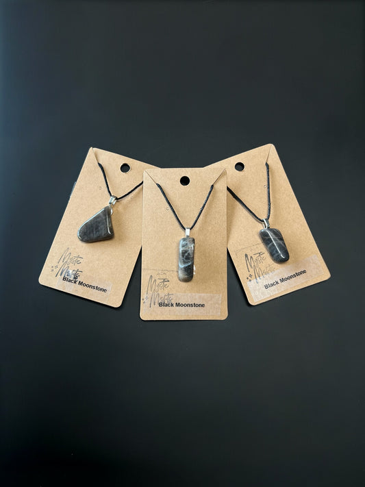 Black Moonstone Pendants