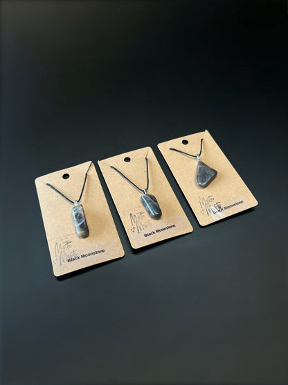 Black Moonstone Pendants