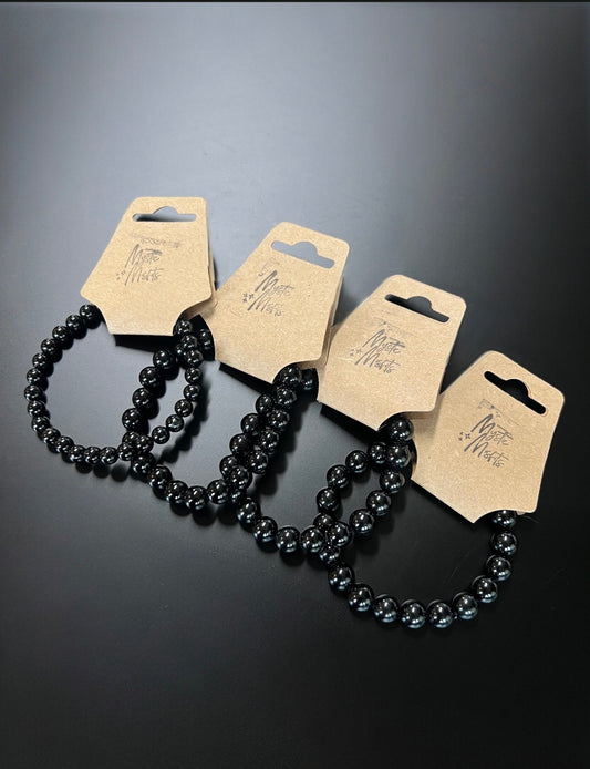 Black Obsidian Bead Bracelets