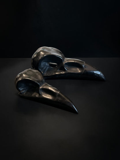 Black Obsidian Crow/Raven Skull