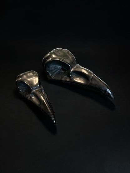 Black Obsidian Crow/Raven Skull