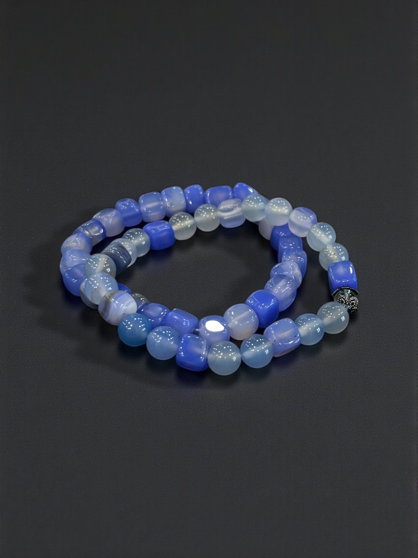 Blue Chalcedony Bead Bracelets