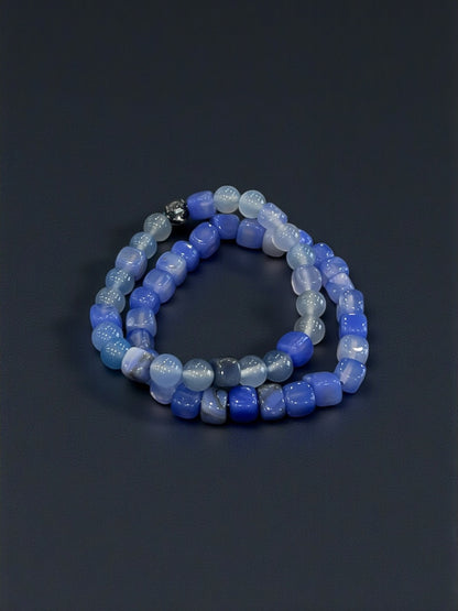 Blue Chalcedony Bead Bracelets