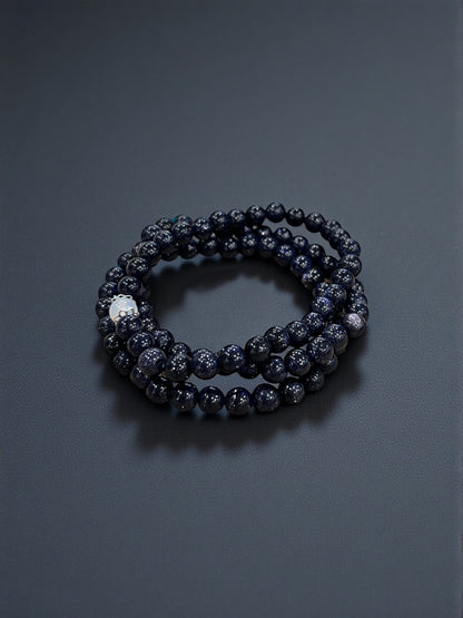 Blue Goldstone Bead Bracelets