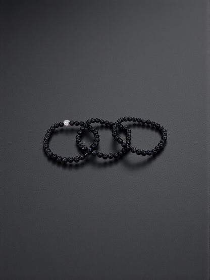 Blue Goldstone Bead Bracelets