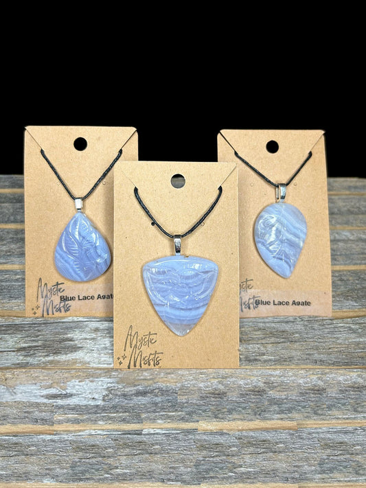 Blue Lace Agate Pendants