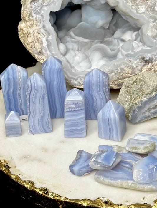 Blue Lace Agate Towers