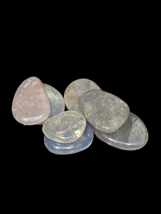 Blue Rose Quartz Worry Stones