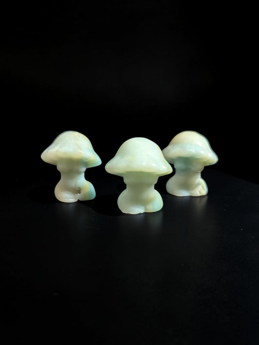 Caribbean Calcite Carved Mushroom Goddess