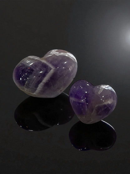 Chevron Amethyst Hearts