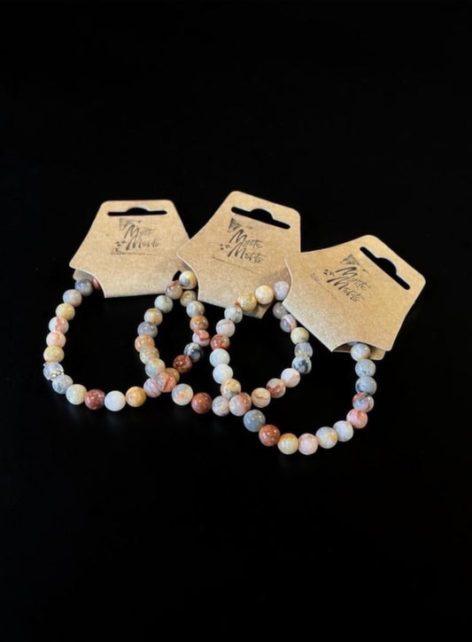 Crazy Lace Agate Bead Bracelets