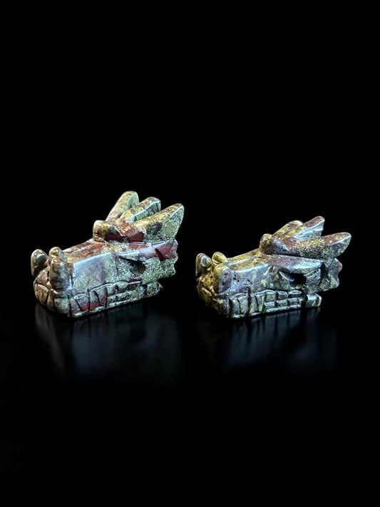 Dragons Blood Jasper Dragon Heads