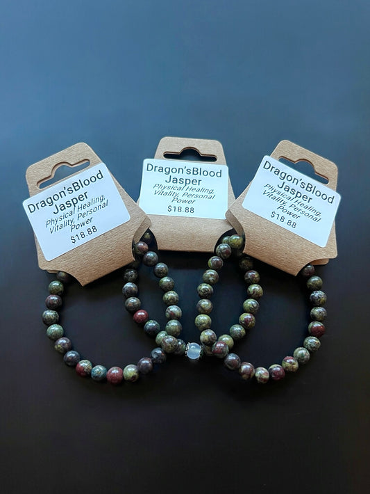 Dragon Blood Jasper Bead Bracelets