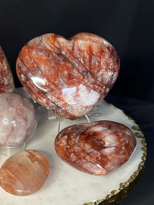 Fire Quartz Hearts