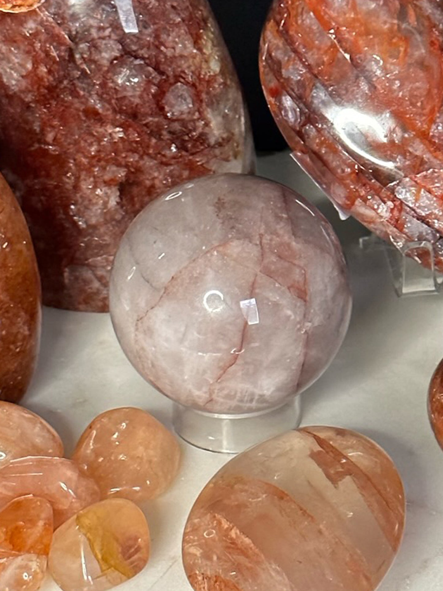 Fire Quartz Spheres