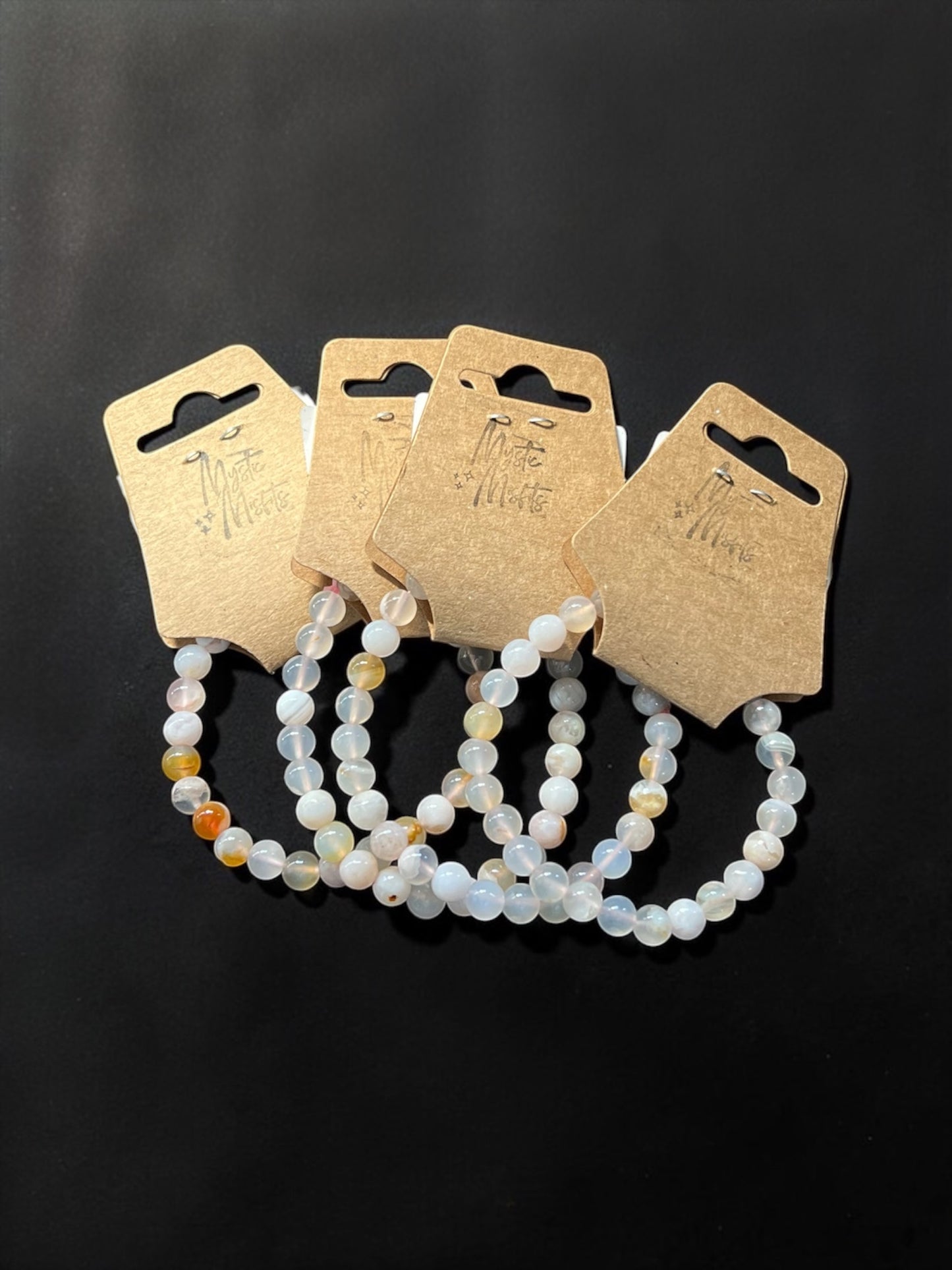Flower Agate Bead Bracelets