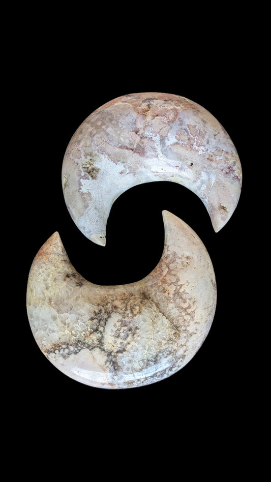 Flower Agate Moons