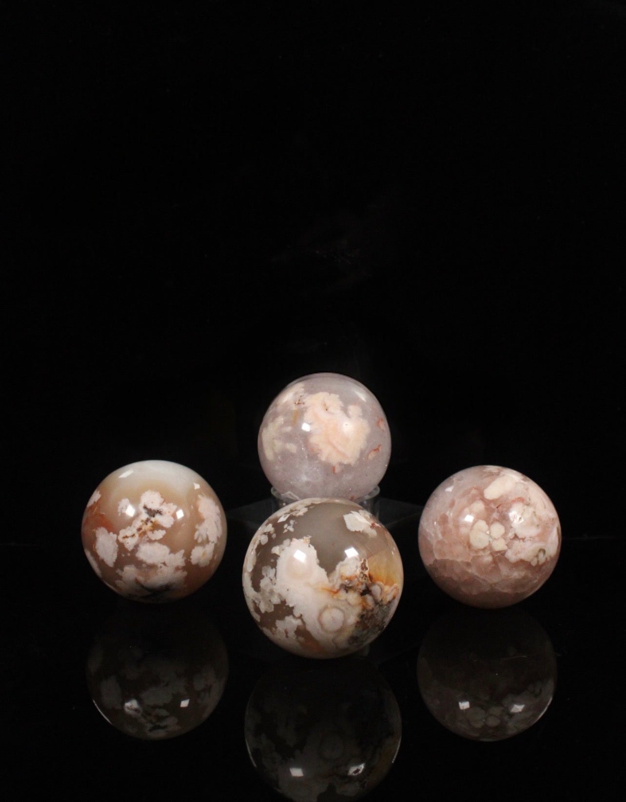 Flower Agate Spheres