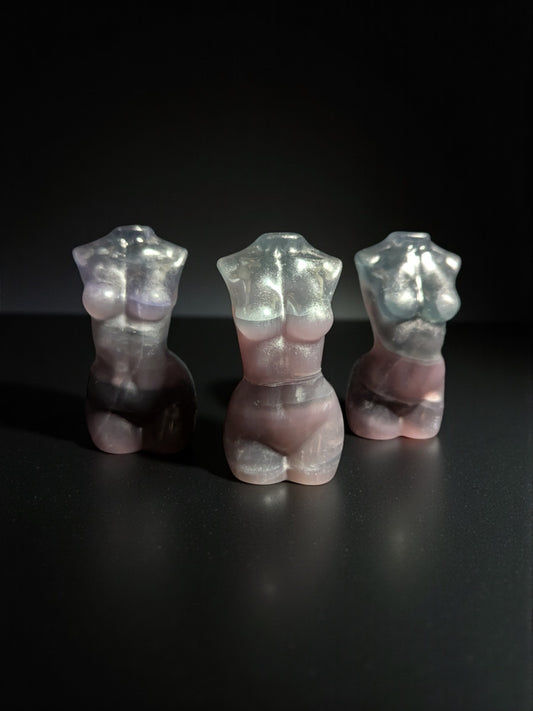 Fluorite Carved Women's Torso