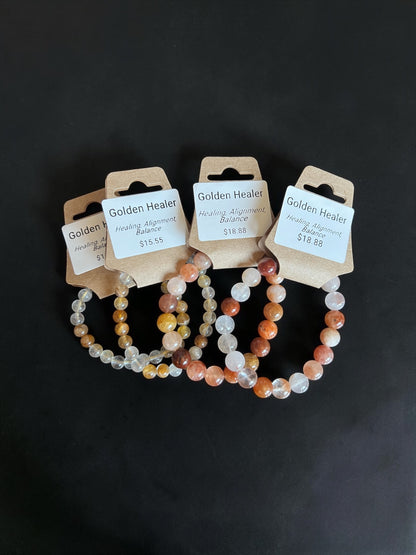 Golden Healer Quartz Bead Bracelets