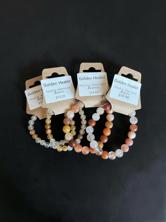 Golden Healer Quartz Bead Bracelets