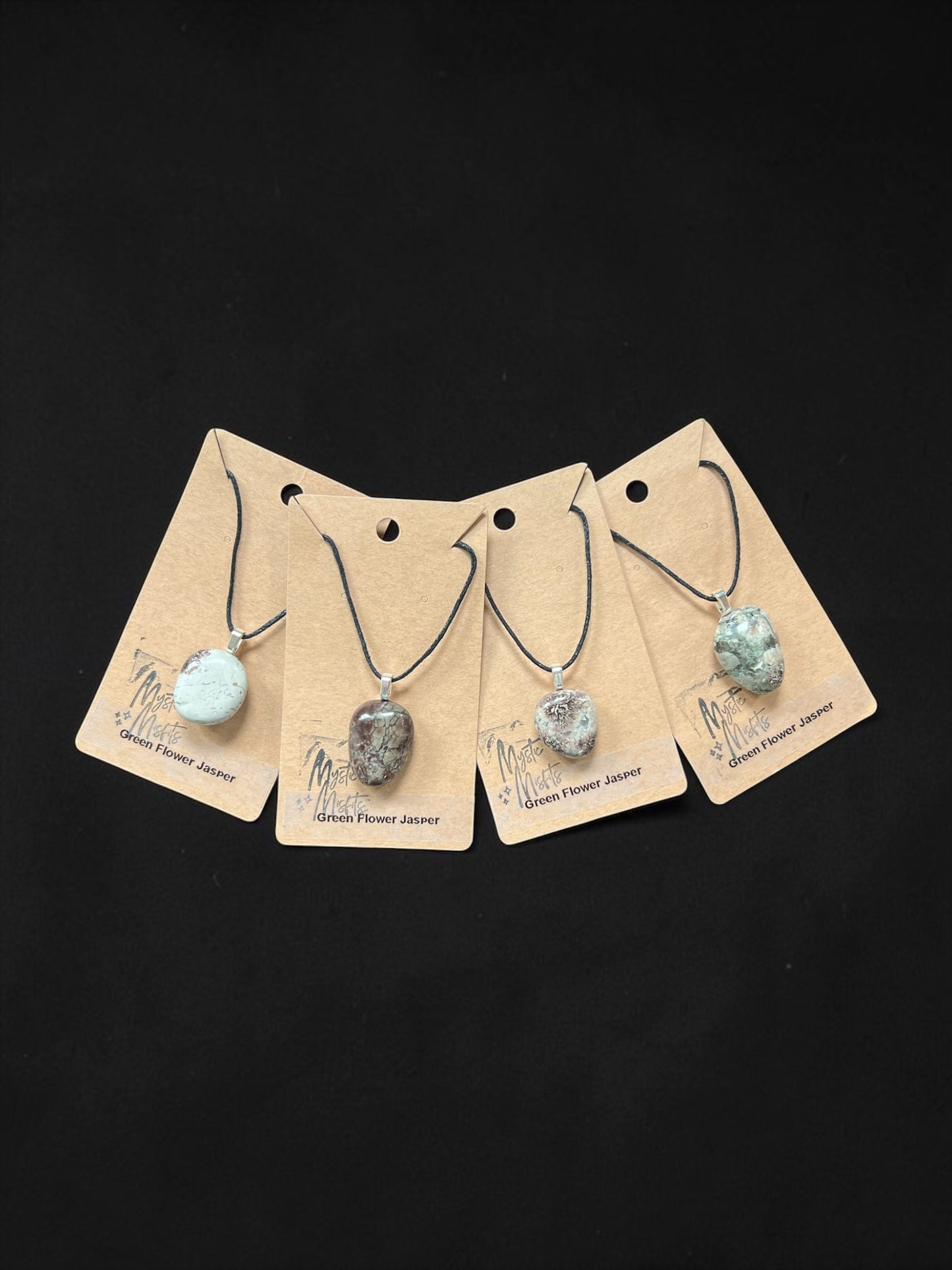 Green Flower Jasper Pendants