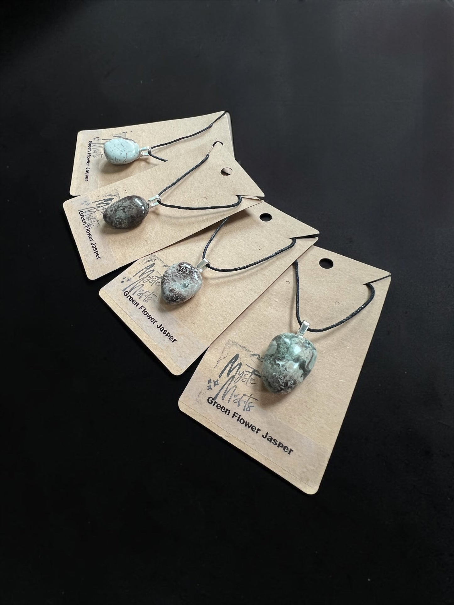 Green Flower Jasper Pendants